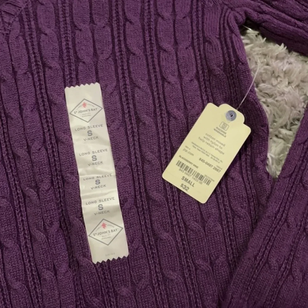 ⭐️St. John's Bay Womens V Neck Long Sleeve Pullover Sweater size‎ S - Picture 6 of 7